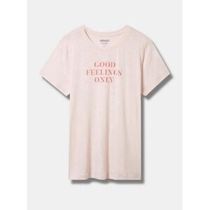 Torrid Classic Fit Slub Crew Neck Light Pink T- Shirt NWT 1X